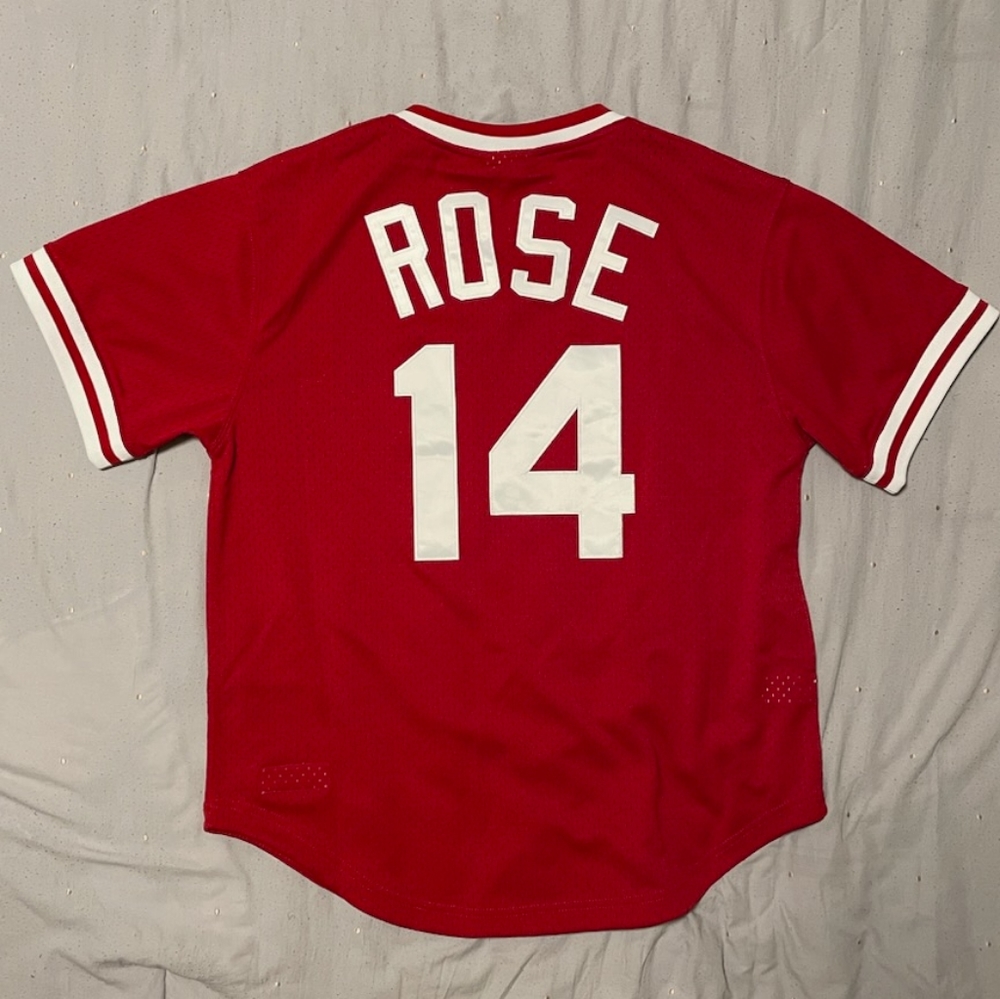 Mitchell & Ness Authentic Pete Rose Cincinnati Reds 1984 jersey mens size Large